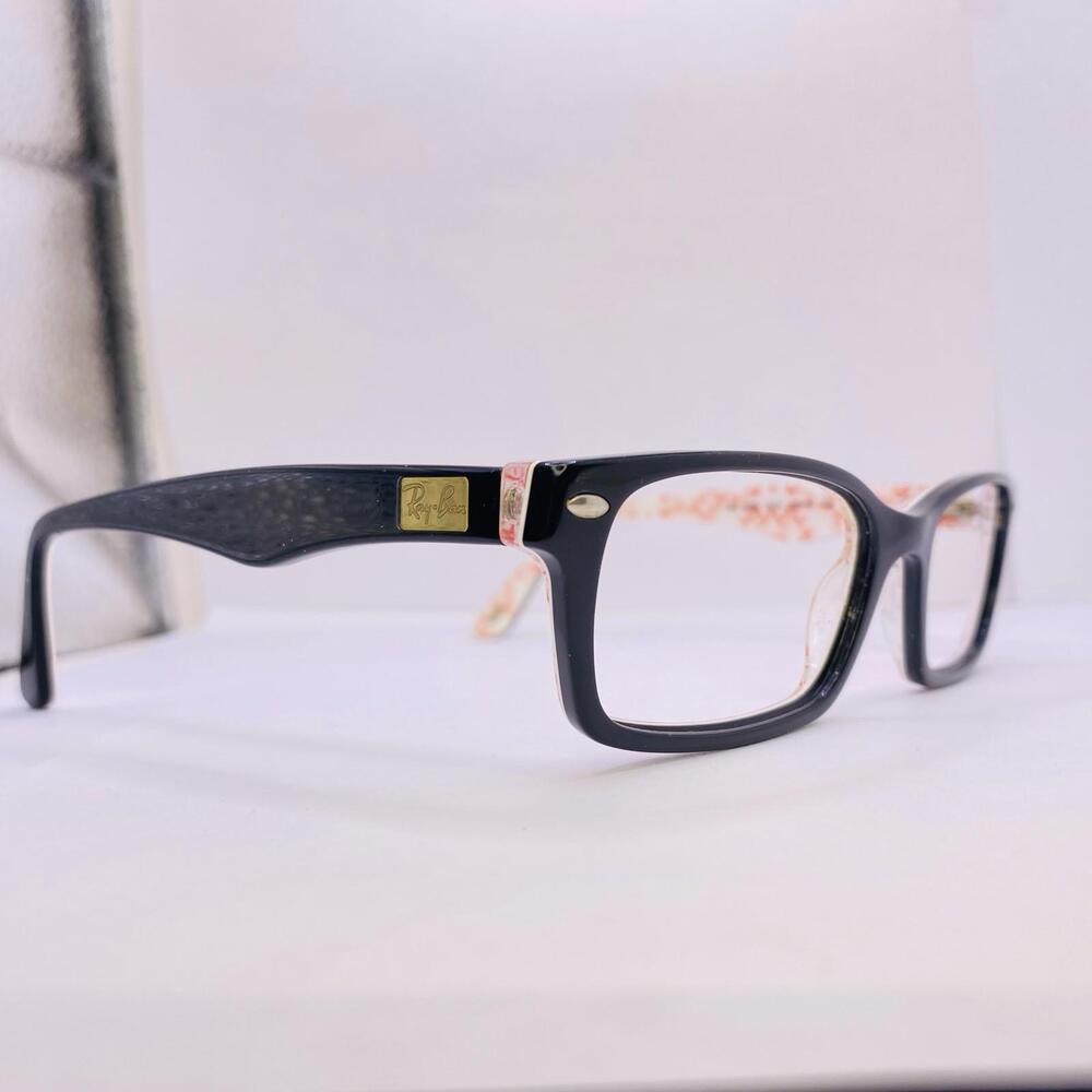 Ray-Ban Authentic Eyeglasses RB 5206 5014 52 [] 18 140 MM Black Red Logo Txt